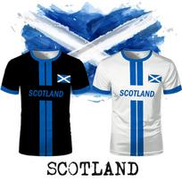 Scotland Flag Printed Jersey Men Fashion Football T-shirt Men's And Women's Casual Quick-drying And Breathable Training Uniform S