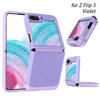1Pcs Hinge For Z Flip 3/4/5 Case Shock Proof Mobile Phone Protector for Samsung Galaxy Phone Purple For Z Flip 3