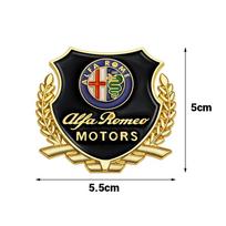 ZOPJT1 3D Metal Car Body Trunk Emblem Sticker Window Decoration decals For Alfa Romeo Stelvio Giulietta Mito 147 159 Giulia Accessories For Alfa Romeo