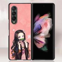 Dėklas, skirtas Samsung Galaxy Z Fold3 5g kietas plonas dangtelis, ypač plonas, apsaugantis nuo kritimo, skirtas Galaxy Z Fold 3 Phone Shell Anime Demon Slayer Anime Samsung Z Fold3 5G