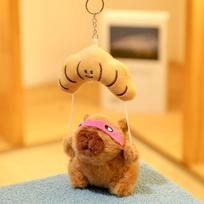 Kapibara plush toy capybara doll skydiving thief pendant doll backpack jewelry gift doll Approximately 12cm/55g