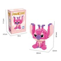 s Cartoon Toys Action Figure Building Blocks Sanrio Kuromi Stitch Anime Figures Micro Blocks Educational Kids Toys With box