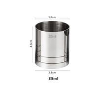 25/35/50 ml Nerūdijančio plieno matavimo indelis Cilindrinis kokteilių uncijų džigeris Vyno gėrimų matuoklis Barmenų butelis Baro aksesuaras 35ML