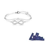 Swarovski Hyperbola Rhodium Plated, Cubic Zirconia Bangles Womens Silver F-Original brand box sidabras