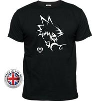 Kingdom Hearts Sora Tribal Style Black Printed TShirt Unisexs Unisexs FittedKids S