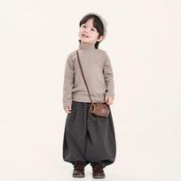 Boys Half Stand Collar Long Sleeve Bottoming Shirt Korean Style Kids Casual Top 90cm chaki