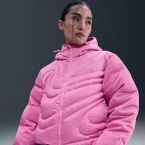 Nike Sportswear Swoosh serijos moteriškas Therma FIT oversized pūkinis pūkinis paltas XL
