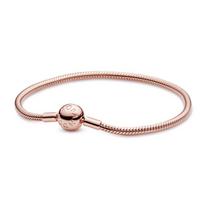 Pandora Moments Snake Chain Bracelet Women's Rose Gold 580728 auksas
