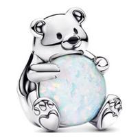 Pandora Bear Design 925 Silver Jewelry Accessories Women's Silver 793589C01 sidabras