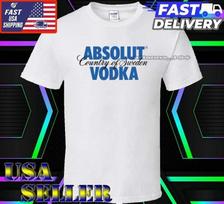Nauji Marškinėliai Absolut Vodka Švedija Logotipas T-shirt Juokingi Amerikietiški JAV Unisex Dydis S-5XL L