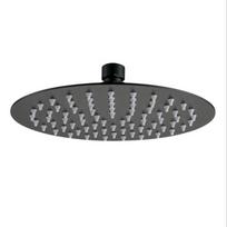 Bathroom Modern Ultrathin Stainless Steel Black 8 Inches Rainfall Showerhead Bathroom Faucet Accessories Hot Sell (Black,Stainless Steel) juoda