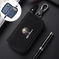 ZOPJT1 Car Key Bag Keychain Storage Box For Alfa Romeo Giulia Stelvio Giulietta 156 159 147 Mito Tonale Brera Di Auto Accessories (as the picture,For Alfa Romeo)