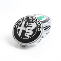 YNGHK1 4pcs 60mm Wheel Center Cap Hub Cover Badge Emblem Sticker For Alfa Romeo 4C 159 166 Spider Giulia 156 Mito 147 8C Car Accessorie 60mm size