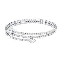 Swarovski TWISTY series pear-shaped cut ultra-shiny wrapped crystal bracelet for women 5528443 sidabras
