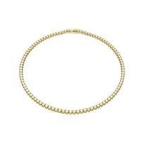 Swarovski Matrix Tennis round cut fashionable and exquisite cubic zirconia gold-plated necklace for women 5661191 auksas