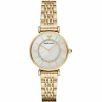 Emporio Armani AR1907 Motinos perlo ciferblatas Aukso spalvos nerūdijančio plieno moteriškas laikrodis 32mm auksas