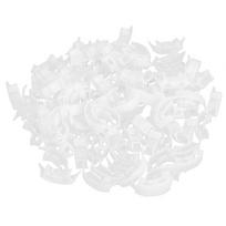 200pcs Plastic Plant Training Clips Universal Bud Bender Clips Durable Adjustable Plant Clips white