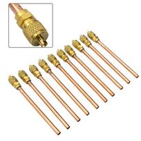 10Pcs/Set Air Conditioner Refrigeration Access Valves Copper Tube Filling Parts 10pcs