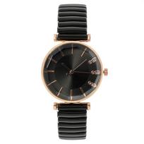 Women Fashion Leather Watch One Size juoda