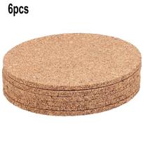 Puodelių padėkliukai Kamštinis padėkliukas Stalo padėkliukas Indai Arbatos puodelių padėkliukai Medinis kavos puodelio padėkliukas 6pcs round