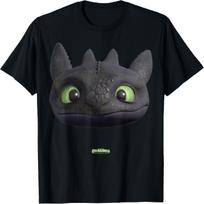 Toothless Night Fury Big Face Costume 3D T-Shirt S įvairiaspalvis