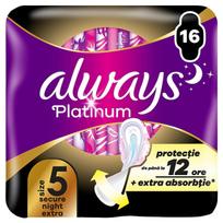 Always Platinum Secure Night Extra sanitary napkins 16 pcs Intymioji higiena Įklotai ir higieniniai paketai