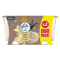 Glade Vanilla Cream Cookies scented candle set 2 x 112 g 112ml kvepianti žvakė
