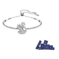 Swarovski logo charm bracelet M-Original brand box (color random) sidabras