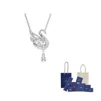 Swarovski Swan crystal Pendant Necklace F-Original Brand Box And Bag white