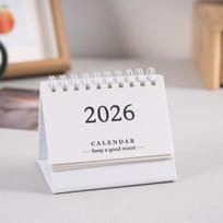 2026 Paprasto stiliaus angliškas mini stalo kalendorius Staliniam ekranui Vientisos spalvos Nešiojamas Mažas stalo kalendorius Stalo dekoracija