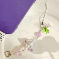 Cute Jellyfish Wind Chime Pendant Keychain Mobile Phone Lanyard Bag Key Ring Decorative Accessories For Girls Christmas Gift A3