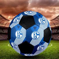 FC Schalke 04 Salės futbolo kamuolys Spalvingas Visų amžių Dydis 5 Mašininis siuvimas PVC Paruoštas varžyboms Patvarus Aukšto atšokimo blue