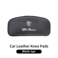 IJOPV1 Curved leather knee pads for car interiors, designed to protect against impacts, suitable for the Alfa Romeo 159, Giulietta