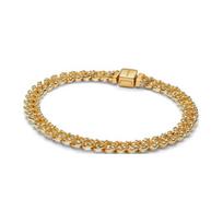Pandora PAVÉ Pave Kubietiško grandinėlės dizaino apyrankė Moteriška Auksinė 563008C01 auksas