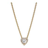Pandora Solid color logo design necklace women's gold 368425C01 auksas