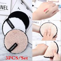 3PCS Makeup Remover Puff Soft Microfiber Towel Cloth Pads Face Cleansing Reusable Washable Wipe Pads Natural Remover Lazy Use 3PCS/Set