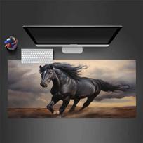 Dark Horse Running Mousepad Desk Pad Large Gaming Mouse Pad Gamer Ofice Mat Mouse Pad Light Gaming Room Desk Mat Unisex 30cmx60cm(11.8x23.6inch)