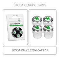 LKPP1 4 vnt. Neslystantis rifliuotas ratlankio vožtuvo dangtelis Stilingas padangos oro vožtuvo kotelio dekoravimo lipdukas Individualizuotas išorės elementas Skoda Rapid Octavia A5 A7 sidabras