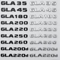 Automobilio galinės bagažinės raidės Logotipas Emblema Lipdukas Mercedes Benz GLA klasės 4MATIC X156 H247 45 GLA250 GLA200 GLA220d GLA250e GLA220 sidabras