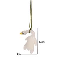Funny Swing Goose Roasted White Roast Duck Car Pendant Swing Duck Car Hanging Products Ornament for Auto Interior Accessories