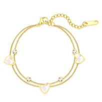 Barbie Bracelet Sparkling and smart love, niche high-end design double-layered bracelets, sparkling ins style, versatile student, good luck TX2511003 auksas