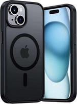 Etui obudowa ochronna plecki do iphone 15 magsafe matowe silikon czarny