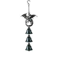Bells Vintage Wind Chimes Metal Iron Dragon Hanging Dragon Doorbell  Festive Decorations juoda