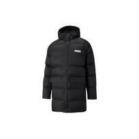 Puma Solid Down Longline Logo Hooded Puffer Jacket Men Outerwear Black 846326-01 S black