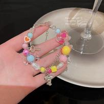 Dopamine Candy Love Bracelet: Sweet, Cute, Light Luxury Gift for Women S458 sidabras