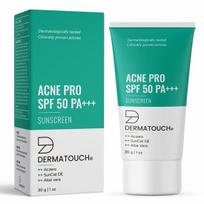 DERMATOUCH Acne Pro SPF 50 PA+++ Sunscreen | Non-acnegenic | UVA-UVB Protection | Zero White Cast | Unisex | 30gm