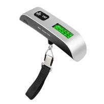 50 kg nešiojamos pakabinamos svarstyklės elektroninės rankinio bagažo svarstyklės skaitmeninis ekranas lagaminas 110 svarų kelioninio bagažo krepšio svėrimo įrankiai juoda