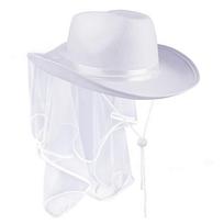 Fun Cowboy Cowgirl Bride Hat With Veil Rodeo Bachelorette Party Prop Bachelorette Party Decoration Photo Props balta