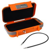 Large Capacity Portable Safe Box Security Lock Waterproof Password Storage Box Anti-Theft Multifunctional Phone Storage Box oranžinė