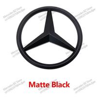 Automobilio lipdukas Mercedes Benz 188MM 210MM ABS Automobilio priekinių grotelių emblemos lipdukas Decal Dangtelis Emblemos Aksesuarai Mercedes Benz AM 188mm matinė juoda spalva